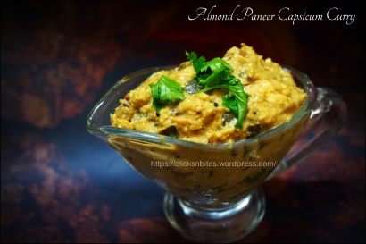 Almond Paneer Capsicum Curry